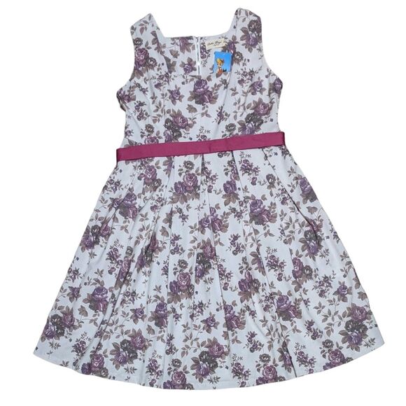 NWT Bettie Page Tatyana pin up style fit and flare sleeveless floral dress 4XL - Picture 1 of 12